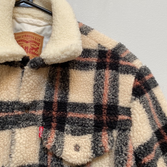 Levi’s Sherpa Ex Boyfriend Trucker Jacket Size XS - Picture 5 of 14